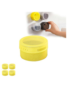 Latas Magnéticas para Especias SHAPERME 4 Piezas Amarillo