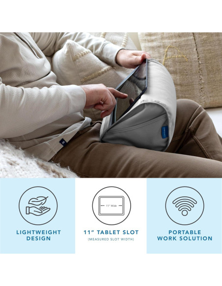 Soporte de Almohada para Tabletas LapGear 11" Gris - Modelo 33105