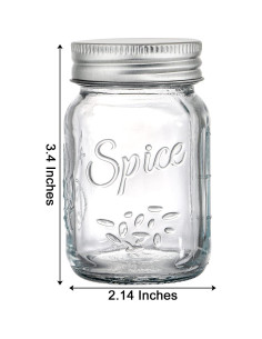Set de 30 Tarros de Especias de Vidrio Coloch 118ml con Tapa Hermética 2