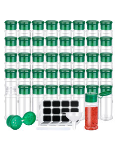 Tarros de Especias Plástico Supkiir 100ml 50 Piezas con Tapas