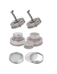 Set de 6 tapas para frascos Mason L7HWDP - Infusiones y germinación