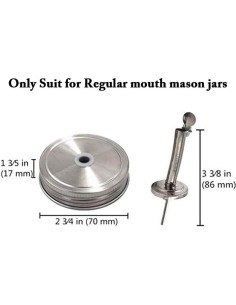 Set de 6 tapas para frascos Mason L7HWDP - Infusiones y germinación 2