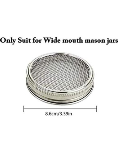 Set de 6 tapas para frascos Mason L7HWDP - Infusiones y germinación