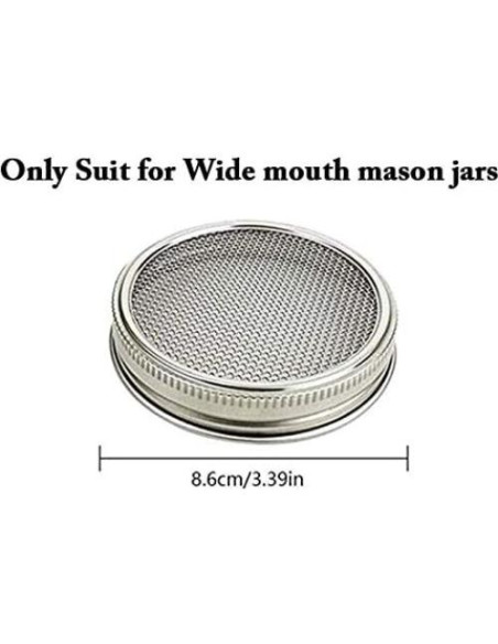 Set de 6 tapas para frascos Mason L7HWDP - Infusiones y germinación