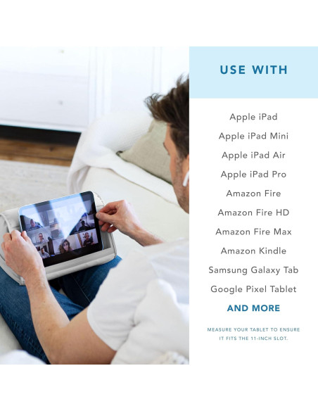 Soporte de Almohada para Tabletas LapGear 11" Gris - Modelo 33105