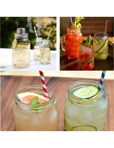 Set de 6 tapas para frascos Mason L7HWDP - Infusiones y germinación