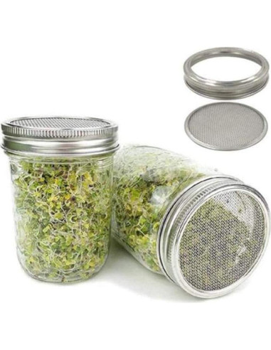 Set de 6 tapas para frascos Mason L7HWDP - Infusiones y germinación