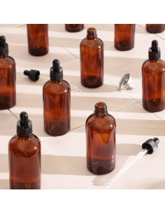 Youngever 16 Botellas de Vidrio Ámbar 59ml con Cuentagotas 2