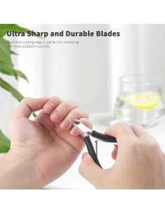 Cortador de Cutículas FVION Acero Inoxidable 9mm Negro 2