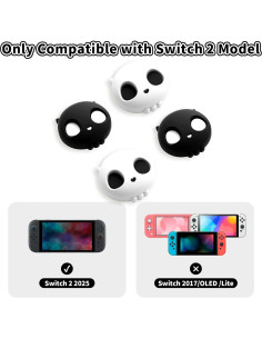 Tapas de Joystick GeekShare Calavera para Nintendo Switch 2 - 4 Piezas 2