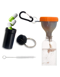 Juego de embudos de proteína YAFIYGI 50ml naranja con mosquetón