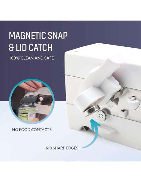 Abrelatas eléctrico 3 en 1 ELITRA HOME bajo gabinete blanco