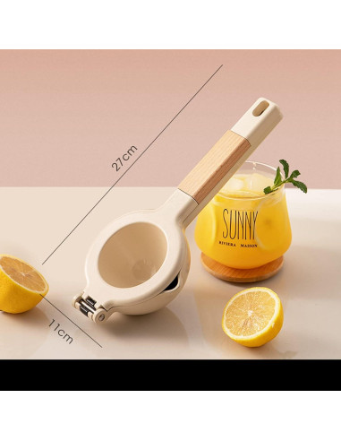 Exprimidor de Cítricos Manual Cyrank con Mango de Madera