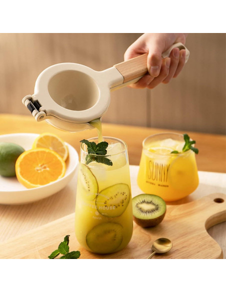 Exprimidor de Cítricos Manual Cyrank con Mango de Madera