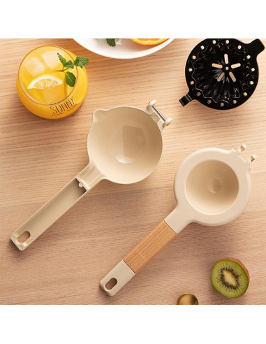 Exprimidor de Cítricos Manual Cyrank con Mango de Madera