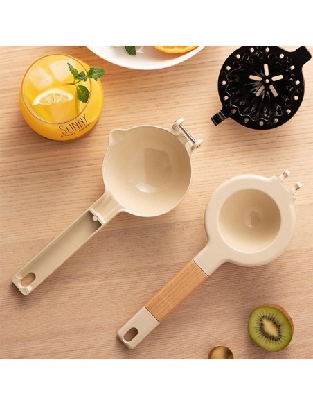 Exprimidor de Cítricos Manual Cyrank con Mango de Madera