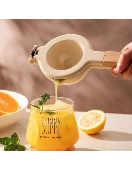 Exprimidor de Cítricos Manual Cyrank con Mango de Madera