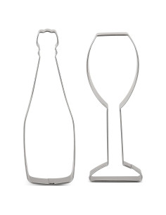 Juego de Cortadores de Galletas LILIAO Acero Inoxidable 2 Piezas