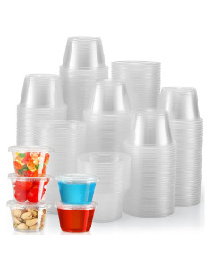 Tazas de Porción VITEVER 120 Sets 4 oz Apilables con Tapas