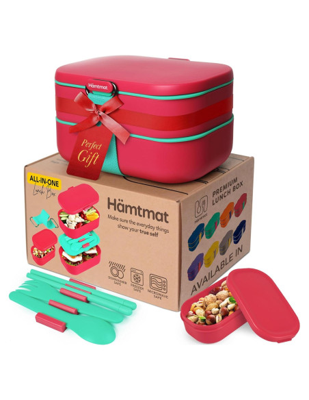 Caja Bento Aislada Hmtmat 1.33L con Palillos Reutilizables