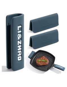 Cubierta de Mango de Silicona Li & Zhao - 3 Piezas Azul