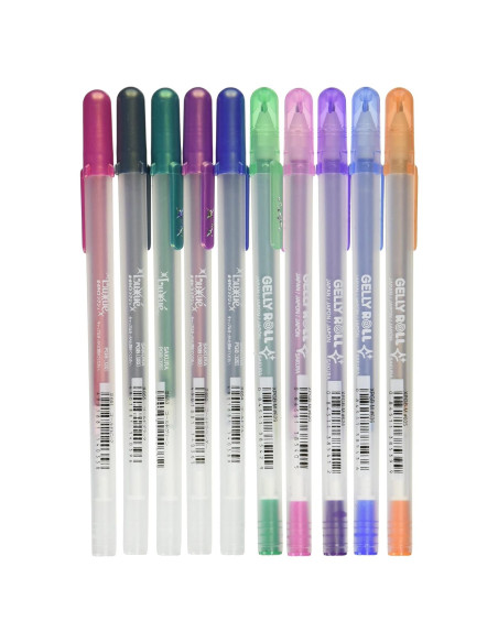 Set de 10 bolígrafos de gel Sakura Gelly Roll 1.0 mm perla
