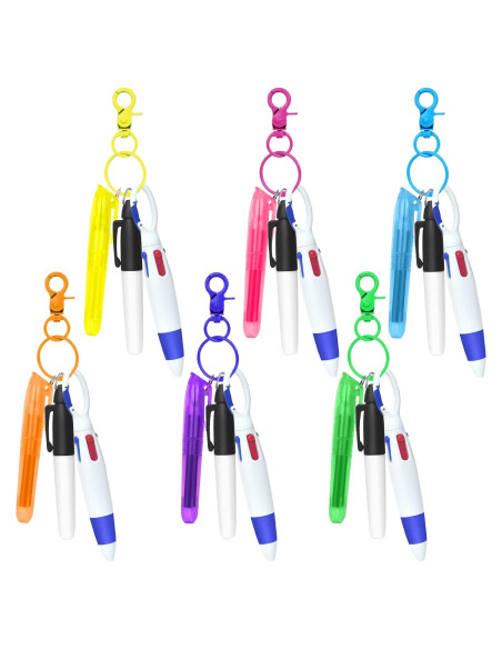 Paquete 24 Piezas Bolígrafos Resaltadores DLUGOPIS Multicolor