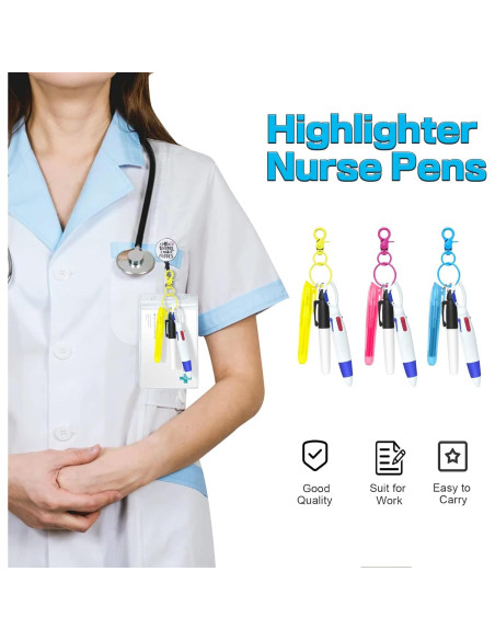 Paquete 24 Piezas Bolígrafos Resaltadores DLUGOPIS Multicolor