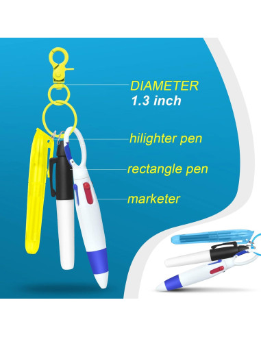 Paquete 24 Piezas Bolígrafos Resaltadores DLUGOPIS Multicolor