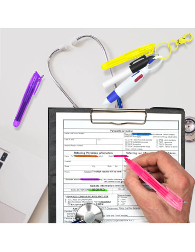 Paquete 24 Piezas Bolígrafos Resaltadores DLUGOPIS Multicolor