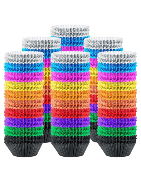 1000 Forros de Cupcake de Aluminio Vesici 5 cm Colorido