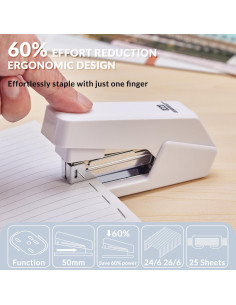 Engrapadora NEEWAY 4 en 1 Sin Esfuerzo 25 Hojas Blanca 2