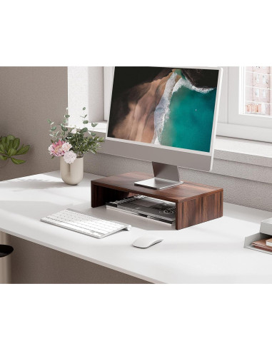 Soporte para Monitor FITUEYES de Madera 42.4 cm Marrón