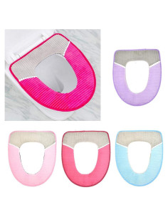 4 Pcs Cubiertas de Asiento de Inodoro Renashed Terciopelo 42x37cm