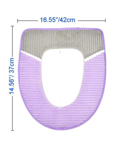 4 Pcs Cubiertas de Asiento de Inodoro Renashed Terciopelo 42x37cm 2