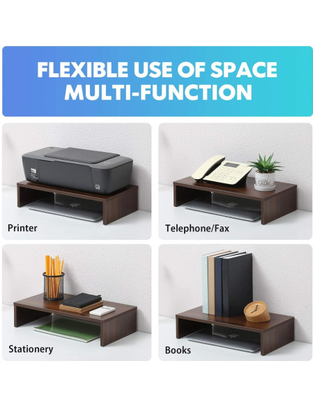 Soporte para Monitor FITUEYES de Madera 42.4 cm Marrón