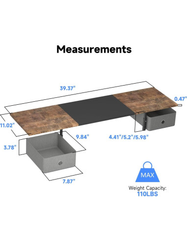 Soporte Doble para Monitores Suptek con Cajones - Ergonomía Ajustable