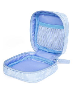 Organizador de Cables Miamica Floral Azul Pequeño 11.4x10.8cm 2