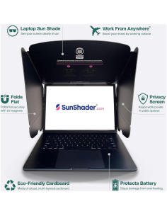 Sombra para Laptop SunShader Eco M - Protección Solar y Privacidad 2