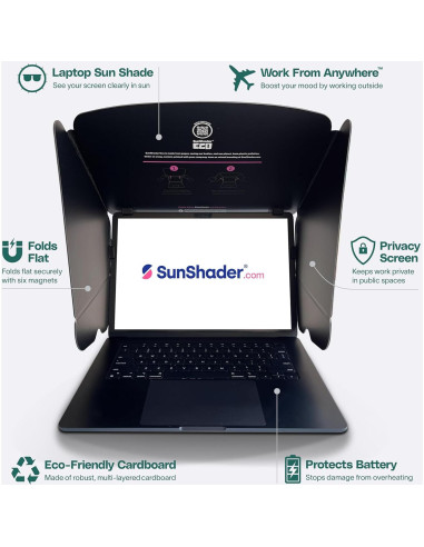 Sombra para Laptop SunShader Eco M - Protección Solar y Privacidad