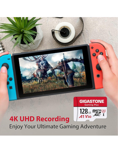 GIGASTONE Tarjeta Micro SD 128GB Gaming Plus 5-Pack UHS-I U3