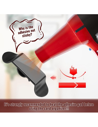 Organizador de Cables Jeymei para Electrodomésticos - 6 Piezas Negro