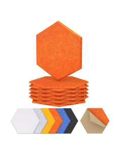 Paneles Acústicos Hexagonales TONOR 12 Pack Naranja 30.48x25.4cm