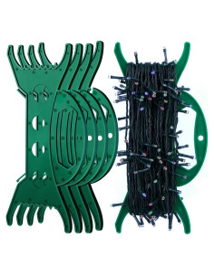 4 Soportes de Almacenamiento de Luces Navidad SUNXIZ Verde