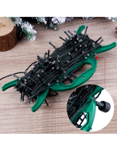 4 Soportes de Almacenamiento de Luces Navidad SUNXIZ Verde