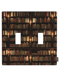 Placa de Pared Decorativa Doble Palanca Pznen Estante de Libros