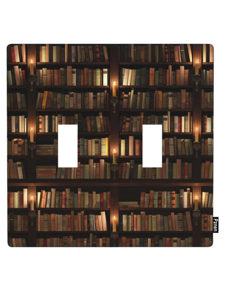 Placa de Pared Decorativa Doble Palanca Pznen Estante de Libros