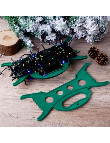 4 Soportes de Almacenamiento de Luces Navidad SUNXIZ Verde