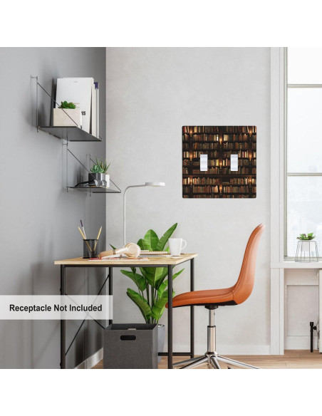 Placa de Pared Decorativa Doble Palanca Pznen Estante de Libros