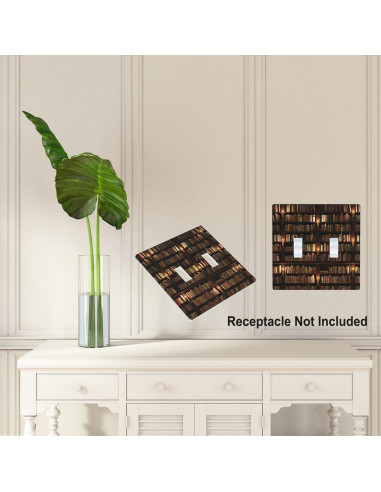 Placa de Pared Decorativa Doble Palanca Pznen Estante de Libros